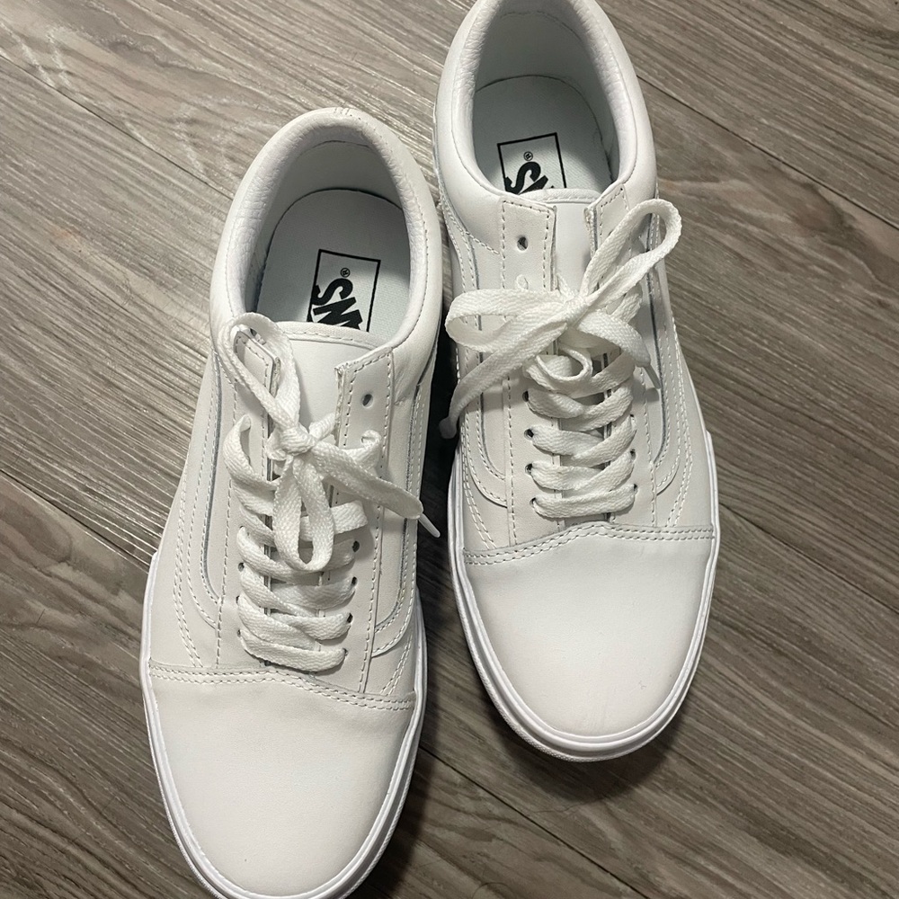 Vans Stacked White Leather Old Skool